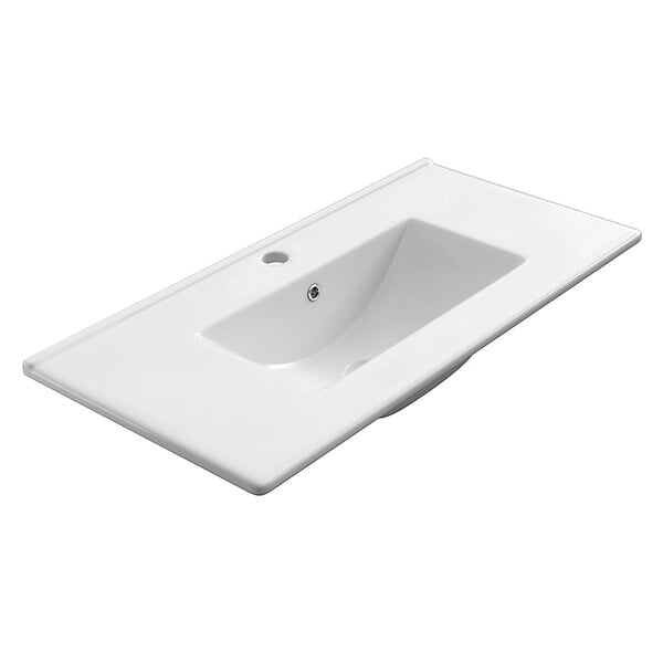 COSYNEO - Meuble de salle de bain 80cm simple vasque - 3 tiroirs - sans miroir - blanc - CALA - large