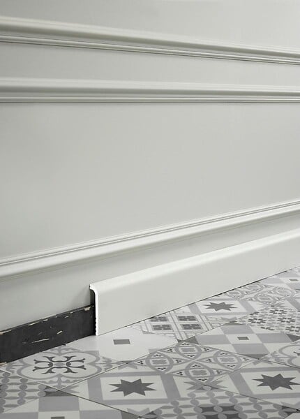 ORAC DECOR - SX185 Plinthe de rénovation Orac Decor - 12x2,5x200cm (h x p x L) - surplinthe décorative polymère Pack 2 pièces - large