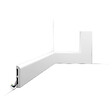ORAC DECOR - SX183 CASCADE Plinthe Orac Decor 7,5x1,3x200cm (h x p x L) - plinthe décorative polymère Carton 8 pièces , RAL9003 - vignette