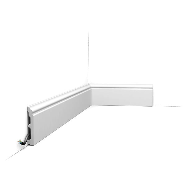 ORAC DECOR - Pack 10 mètres Plinthes SX173 avec colle - Orac x Cimaises-et-plus - 10 x1,6x200cm (h x p x L) - plinthe décorative polymère - large