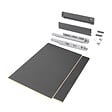 EMUCA - Kit de tiroirs pour cuisine ou salle de bains Vertex avec réglages 3D, hauteur 93mm, avec panneaux inclus, module 900mm, Gris antracite - vignette