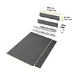 EMUCA - Kit de tiroirs pour cuisine ou salle de bains Vertex avec réglages 3D, hauteur 93mm, avec panneaux inclus, module 900mm, Gris antracite - vignette