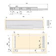 EMUCA - Kit de tiroirs pour cuisine ou salle de bains Vertex avec réglages 3D, hauteur 178mm, avec panneaux inclus, module 900mm, Gris antracite - vignette