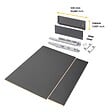 EMUCA - Kit de tiroirs pour cuisine ou salle de bains Vertex avec réglages 3D, hauteur 178mm, avec panneaux inclus, module 900mm, Gris antracite - vignette