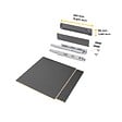 EMUCA - Kit de tiroirs pour cuisine ou salle de bains Vertex avec réglages 3D, hauteur 93mm, avec panneaux inclus, module 600mm, Gris antracite - vignette