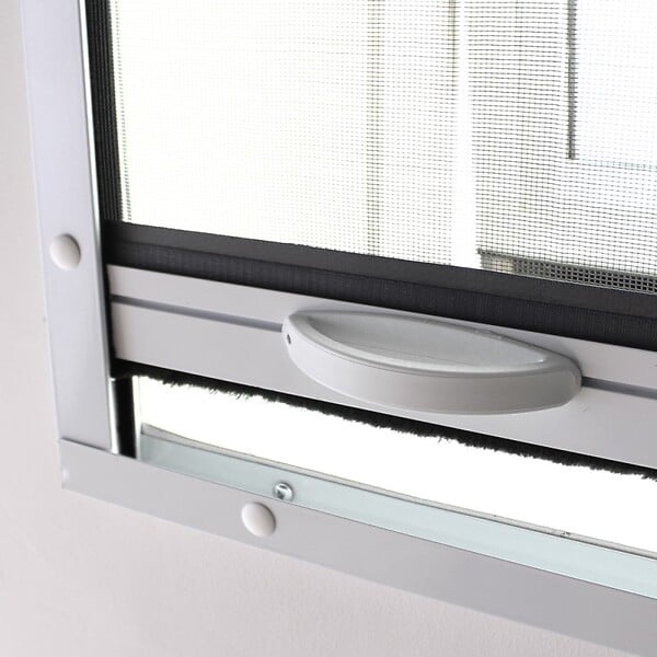 VOLET-MOUSTIQUAIRE - Moustiquaire enroulable alu blanc pour fenêtre de toit L 140 cm x H 150 cm - large