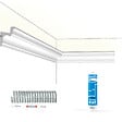 ORAC DECOR - Pack 10 m corniche éclairage indirect + bandeau LED + colle C323 Orac , Paulmann- 5,5x4,2x200cm (h x p x L) - moulure décorative polyuréthane - vignette