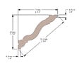 SANS - Corniche Plafond Cimaises et plus C19 - 7x6x200cm (h x p x L) - moulure décorative polymère - vignette
