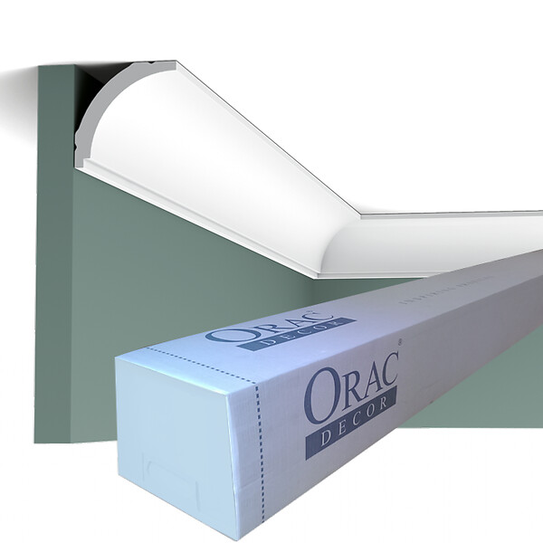 ORAC DECOR - Pack 10 mètres Corniches Plafond CX109 avec colle - Orac x Cimaises-et-plus - 4,5x4,5x200cm (h x p x L) - moulure décorative polymère - large