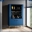 OTITEC - Armoire Vitrine - H.150 x L.92 x P.40 cm - MARIN - vignette