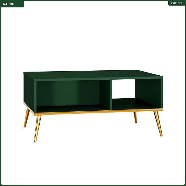 OTITEC - Table Basse - H.42 x L.90 x P.60 cm - SAPIN - large