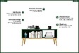 OTITEC - Table Basse - H.42 x L.90 x P.60 cm - SAPIN - vignette