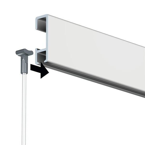 ARTITEQ - Pack de 5 fils perlon transparents + solid slider 2 mm - Accessoire Cimaise Artiteq 500 cm - large