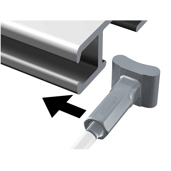 ARTITEQ - Pack de 5 fils perlon transparents + solid slider 2 mm - Accessoire Cimaise Artiteq 500 cm - large