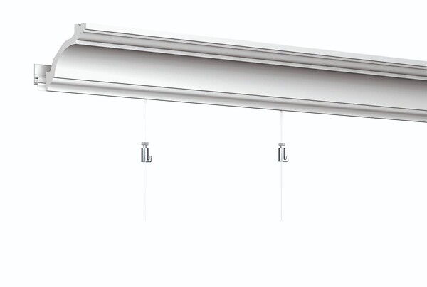 ORAC DECOR - Kit Cimaise tableau DecoRail Artiteq 200 cm + corniche Orac Decor C213 - 200 x 8 x 8 cm - vis & chevilles murs mixtes - large