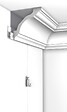 ORAC DECOR - Kit Cimaise tableau DecoRail Artiteq 200 cm + corniche Orac Decor C213 - 200 x 8 x 8 cm - vis & chevilles murs mixtes - vignette