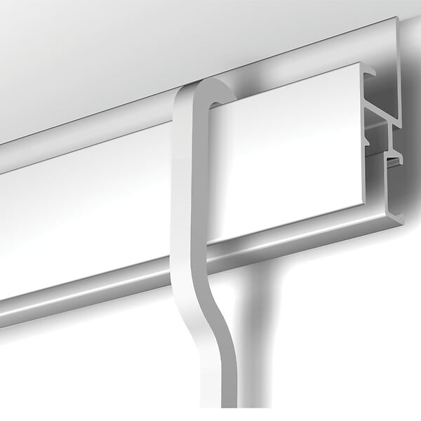 ARTITEQ - Cimaise Gallery-Click Rail R30 Blanc 200cm + clips + vis & chevilles - Cimaise Tableau Newly - large