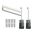 ARTITEQ - Cimaise Box PREMIUM Classic Rail Blanc Mat + Tige 2mm - 200 cm - Kit tout en un Blanc laqué - vignette
