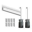 ARTITEQ - Cimaise Box PREMIUM Classic Rail Blanc Mat + Tige 2mm - 200 cm - Kit tout en un Blanc laqué - vignette