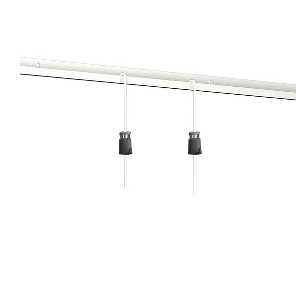 ARTITEQ - Cimaise Box PREMIUM Classic Rail Blanc Mat + Tige 2mm - 200 cm - Kit tout en un Blanc laqué - large