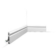 ORAC DECOR - SX137 Plinthe Orac Decor - 10x1,5x200cm (h x p x L) - moulure décorative polymère Pack 2 pièces - vignette