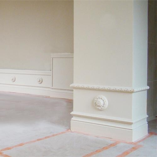 ORAC DECOR - P1020 Cimaise murale Orac Decor - 5x2,5x200cm (h x p x L) - moulure décorative polyuréthane Pack 2 pièces - large