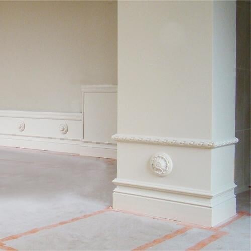 ORAC DECOR - R10 Rosace de plafond Orac Decor ø 15cm - moulure décorative polyuréthane Avec un tube de colle - large