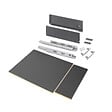 EMUCA - Kit de tiroirs pour cuisine ou salle de bains Vertex avec réglages 3D, hauteur 178mm, avec panneaux inclus, module 450mm, Gris antracite - vignette