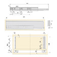 EMUCA - Kit de tiroirs pour cuisine ou salle de bains Vertex avec réglages 3D, hauteur 178mm, avec panneaux inclus, module 450mm, Gris antracite - vignette