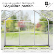 TECTAKE - Serre en aluminium avec fondation, résistant aux UV blanc transparent - vignette
