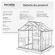 TECTAKE - Serre en aluminium avec fondation, résistant aux UV blanc transparent - vignette