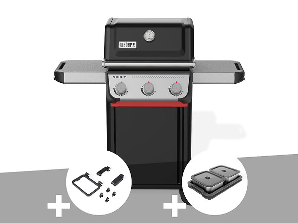 WEBER - Barbecue à gaz Spirit E-310 + Set d'accessoires clipsables + Kit de préparation et de service - Weber - large