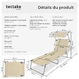 TECTAKE - Transat CHLOÉ beige - vignette