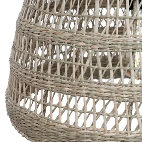 M.CEZARE - Abat-jour pour suspension Marin en herbes marines - diamètre 40 cm - marron - large