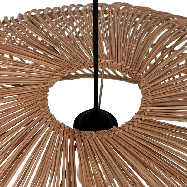M.CEZARE - Abat-jour pour suspension Eugénie en bambou - ⌀ 80 cm - marron - large