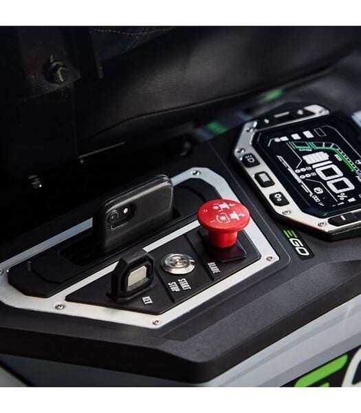 EGO POWER+ - Tondeuse Tracteur à batterie à virage Zéro, largeur de coupe 107 cm, 5 batteries 56V 10Ah - EGO ZT4201E - large