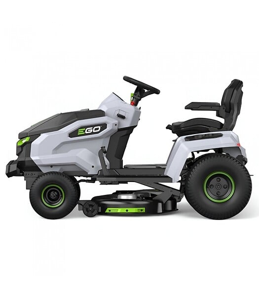 EGO POWER+ - PACK Tracteur tondeuse autoportée à éjection latérale et mulching, 4 batteries 10Ah et chargeur rapide - EGO TR4201E - large