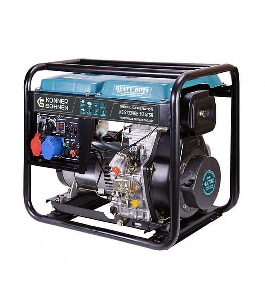 KONNER SOHNEN - Générateur diesel Euro 5 boitier ATS intégré puissance 6500W "Könner & Söhnen" KS 9100HDE-1/3 ATSR - large