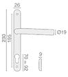 HERACLES - Ensemble double 1194 entraxe 70mm sur plaque étroite clé I - HERACLES - B-INOX-PE01 - vignette