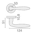 HERACLES - Béquille double JADE semi massive sur rosace bec de cane inox 1594 - HERACLES - B-INOX-12 - vignette