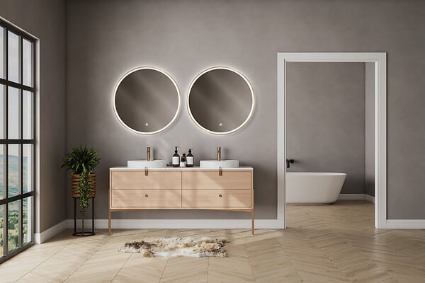 MP GLASS - Miroir led celeste d.80 cm - large