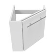 AICA SANITAIRE - AICA Meuble de salle de bain 40cm avec tiroir, meuble d'angle suspendu Blanc - vignette