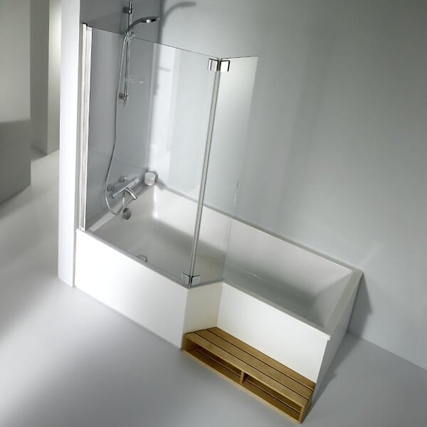 JACOB DELAFON - Baignoire bain douche 180 x 90 cm Neo blanc brillant gauche - large