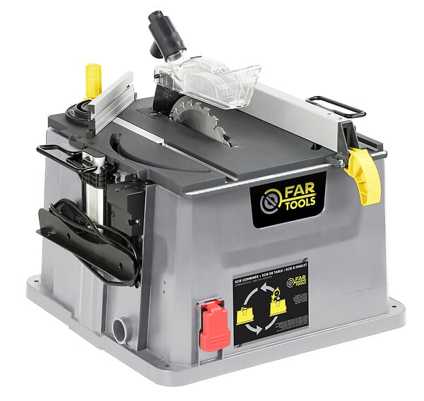 FAR TOOLS - Scie de table réversible scie à onglet - 2 en 1 - large