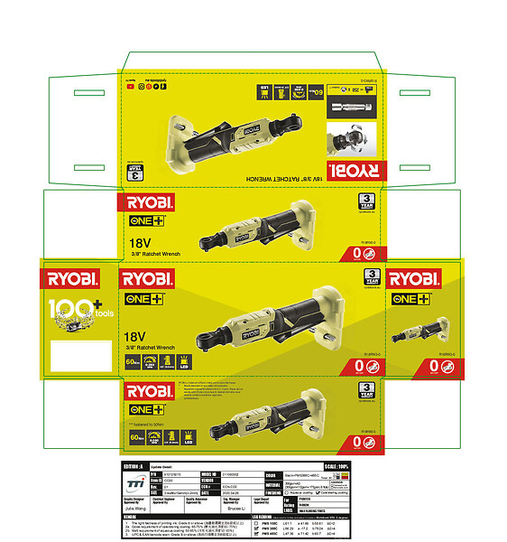 RYOBI - R18rw3-0 cle a cliquet 18v - 4892210183149 - large
