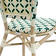 OVIALA - Fauteuil de terrasse bistrot parisien en aluminium et rotin vert foncé - Madeleine - vignette