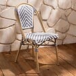 OVIALA - Chaise de terrasse en aluminium et rotin synthétique - Auteuil - vignette