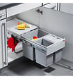 HAILO - Poubelle de cuisine tri sélectif 3 bacs encastrable 35L (18+8.5+8.5) Hailo AS Raumspar Tandem - vignette