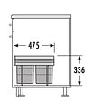 HAILO - Poubelle de cuisine tri sélectif 3 bacs encastrable 35L (18+8.5+8.5) Hailo AS Raumspar Tandem - vignette