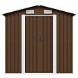 VIDAXL - vidaXL Abri de stockage pour jardin Marron 204x132x186 cm Acier - vignette